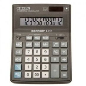 Калькулятор CITIZEN Business Line CDB-1201BK, 12 разрядов, 157х200х10мм, черный